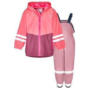 Playshoes Tweedelig regenpak met fleecevoering, gevoerd modderpak, roze-roze, 92