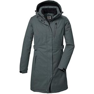 killtec Dames functionele parka/parka met afritsbare capuchon KOW 303 WMN PRK, blauwgrijs, 40, 41815-000