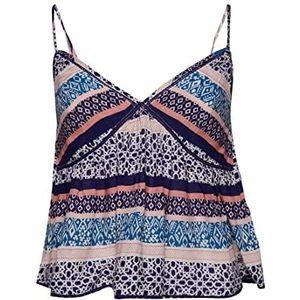 Superdry Vintage Tiered Cami Top W6011561A Linear Geo Border Print 8 Dames, Lineaire Geo Border Print, 34