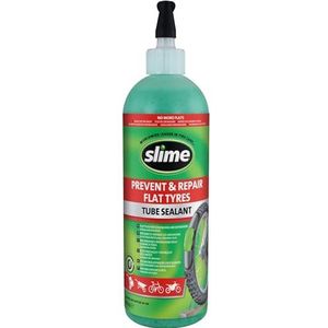 Slime 10026 Reparatiemiddel voor Lekke Fietsbanden, Voorkomen en Repareren, Geschikt voor Alle Fietsen, Niet Giftig, Milieuvriendelijk, 473 ml (16 oz) Fles