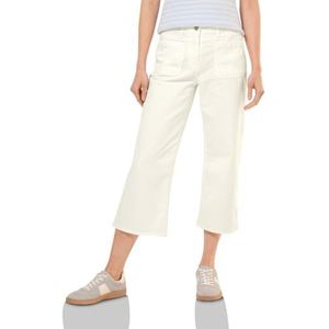 Capri Broek - Vanilla White - Met Riemlussen - 3/4 Lengte