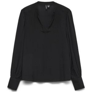 VERO MODA Vmesther Ls Top WVN Ga Noos, zwart, S