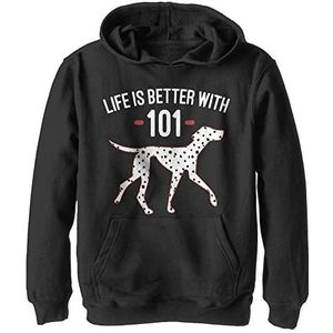 Disney 101 Dalmaties Better with Youth Sweater Hoodie, zwart, groot, zwart, L, zwart, L