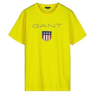 GANT Shield SS T-shirt, voor jongens, zonnegeel, standaard, geel, 146/152 cm
