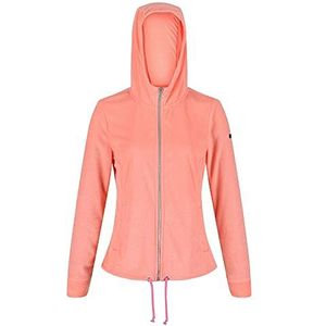 Ranielle fleece van coolweave materiaal met capuchon met hele rits en zakken