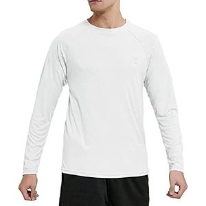 MeetHoo Rashguard UV-shirt voor heren, rash vest, uv-bescherming, zwemshirt, UPF 50+, korte mouwen, voor surfen, zwemmen, hardlopen