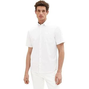 TOM TAILOR Uomini Overhem 1034892, 20000 - White, XL