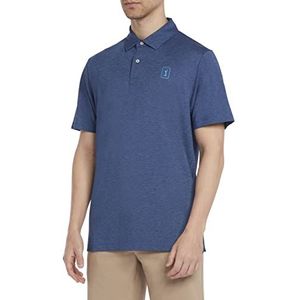 PGA Tour - heren golfpoloshirt, Space Dye getextureerde polo, natuurlijke stretch, korte mouwen, regular fit, marineblauw, X-Large, marineblauw, XL