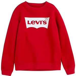 Levi's Lvb Batwing Crewneck Sweatshirt voor jongens, Levis rood/wit, 12 Jaren