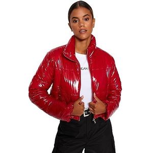 Trendyol FeMan Regular fit Puffer Staande kraag Geweven jas, Rood, M, Rood, M