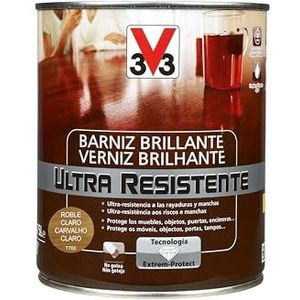 V33 - Ultrasterke glazuur glanzend eiken licht 0,75 l