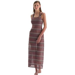 Dagi Terracotta Fashion Gebreide jurk met lage taille, terracotta, S-M, terracotta, M