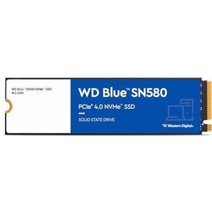 Western Digital WDS100T3B0E Blue SN580 NVMe SSD 1 TB (PCIe Gen4 x4 tot 4.000 MB/s lezen M.2 2280 nCache 4.0 technologie) Blauw