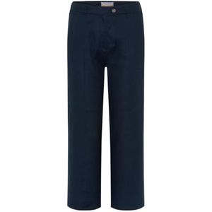 Raphaela by Brax Lorella Culotte, Magic Waist, linnen stretch, verkort, super slim broek, Donkerblauw, 27W / 32L