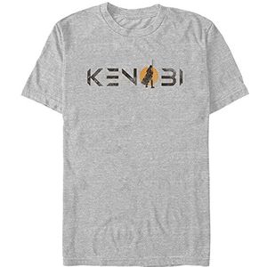 Star Wars Unisex Kenobi Single Sun Logo Organic Short Sleeve T-Shirt, Melange grijs, M, grijs, gemêleerd, M