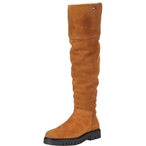 Tommy Jeans Dames Warmlined Lange Boot En0en01994 Hoog, Bruin Bruin Suède, 38 EU