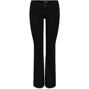 PIECES Dames Pcpeggy Lw Flared Blc Jeans Noos Bc, zwart, (M) W x 30L