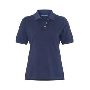 BRAX Style Cleo poloshirt voor dames, piqué, effen T-shirt, blauw, 46