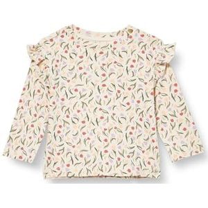 Noppies T-shirt met lange mouwen voor meisjes en meisjes, allover print, Whitecap Grijs - N126, 68 cm