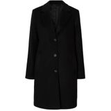 Selected - Sasja - Jas - Knielengte - Revers - Zwart