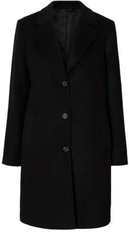 Selected - Sasja - Jas - Knielengte - Revers - Zwart