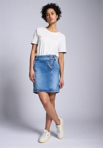 Street One Dames Denim rok in Blauw, in size: 32