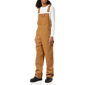 Dickies Heren Bib Workwear Overalls, Bruin (gerinsed Brown), 30W 32L UK