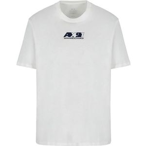 Armani Exchange Heren Utility Edge, Sustainable, Emboidered Logo, Regular Fit, Wit, L, off-white, L