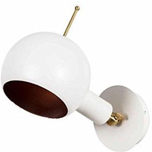 Moira Lighting by Homemania Moderne wandlamp E14, 60 W, wit/koper, 15 x 19 cm, 29 cm, 88 -
