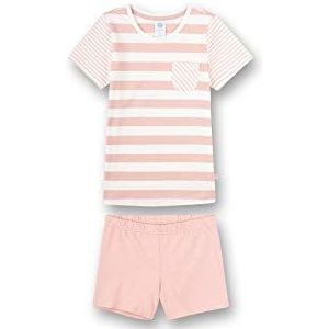 Sanetta Meisjespyjama, kort, roze pyjamaset, Zilverroze., 140 cm
