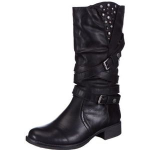 s.Oliver Casual Combat Boots voor dames, Black Schwarz Zwart Uni 007, 38 EU