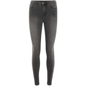 VERO MODA VMTANYA Slim Fit Jeans voor dames, normale taille, Donkergrijs denim, XXS