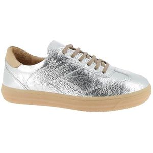 Andrea Conti Dames Low Top Freya Sneakers, zilver camel, 37 EU