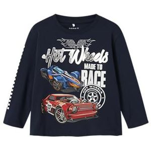 NAME IT Jongens Nmmjarl Hotwheels Nreg Ls Top Box Sky, navy blazer, 104