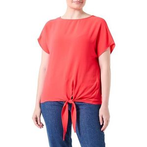 Vila VIRASHA S/S TIE TOP/2/LN, Poppy Red, 36