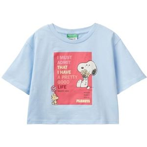United Colors of Benetton T-shirt voor meisjes en meisjes, Blauw, 170
