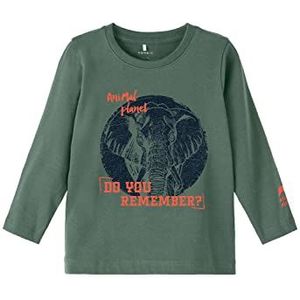 NAME IT Baby Boys NMMJANG ANIMALPLANET LS TOP Box BFU shirt met lange mouwen, Laurel Wreath, 86, Laurel Wreath, 86 cm
