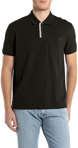 Replay Poloshirt voor heren, 098 Black, L
