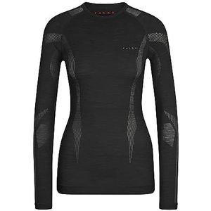 FALKE Dames Top van Onderlaag Wool-Tech Round Neck W L/S SH Wol Functioneel Material Sneldrogend 1 Stuk, Zwart (Black 3000), XL