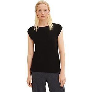 TOM TAILOR Dames Gebreide trui zonder mouwen 1034462, 14482 - Deep Black, XXS