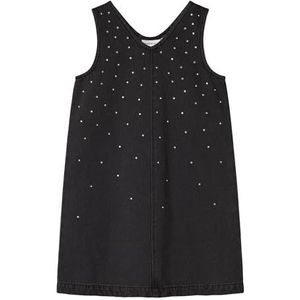 Steentjes Jurk - Denim - Overgooier - Mouwloos - V-hals - Loose Fit