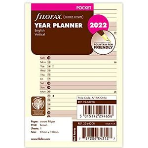 FILOFAX Pocket jaarplanner katoen crème (Engels) 2023