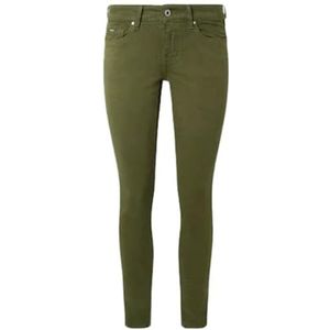 Pepe Jeans Soho Jeans Skinny Fit Mid Waist Denim voor dames, Groen (Tijm), 30W / 30L