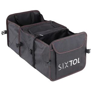 SIXTOL CAR COMPACT 5 THERMO | Opvouwbare kofferbak organizer | 5 vakken | Geïsoleerd thermovak | Waterdicht | Zwart