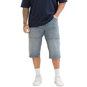 TOM TAILOR Heren 1038552 Plussize Bermuda Jeans Shorts, 10162-Mid Stone Blue Grey Denim, 48, 10162 - Mid Stone Blauw Grijs Denim, 48