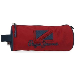 Pepe Jeans Chest pennenetui, rond, rood, 23 x 9 x 9 cm, polyester