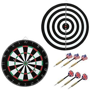 AKTIVE 54011, dartbord met 45 cm diameter met 6 uniseks volwassenen, meerkleurig, cm