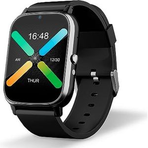 DCU TECNOLOGIC – Senioren-smartwatch met GPS en 4G-videogesprekken – smartwatch met 1,69 inch IPS-volledig touchscreen – IPX6 waterdicht – ideaal voor senioren – zwart, zwart, Eén maat, Modern