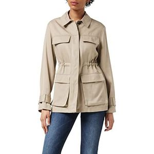 Tommy Hilfiger Tencel Twill Shacket damesjas, beige, 66