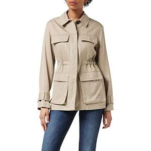 Tommy Hilfiger Tencel Twill Shacket Jas voor dames, Beige, 72